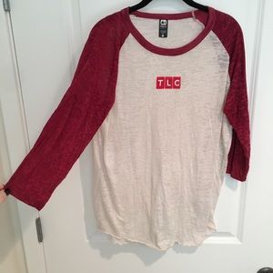 NWOT TLC Branded Textured Baseball Tee